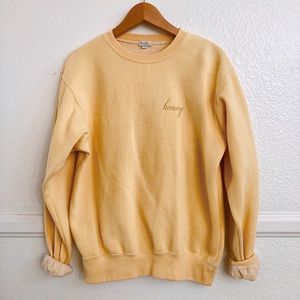 brandy melville honey crewneck !